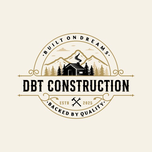 Rustic logo for a construction company