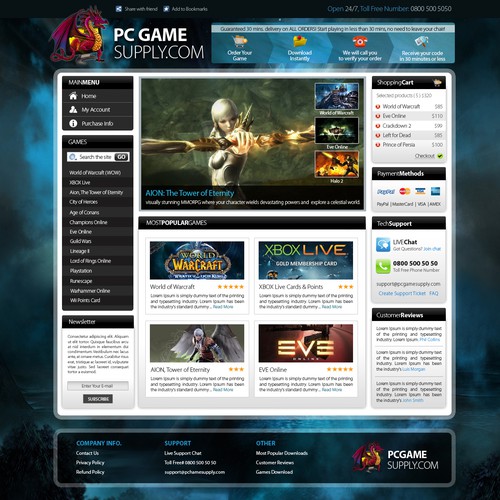 Guaranteed Contest: PC Game Web Site