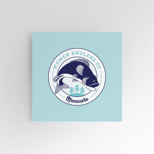 Bold logo concept for Women Anglers of Minnesota