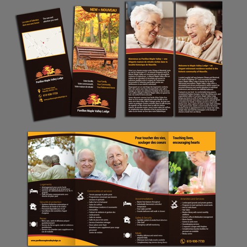 Create an attractive brochure for a retirement home