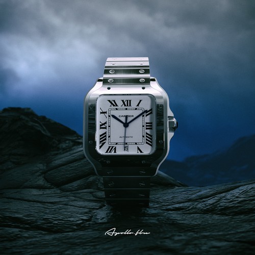 Cartier Watch 3D render 1