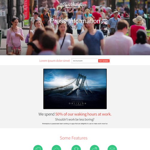Workalytics pre-launch landing page