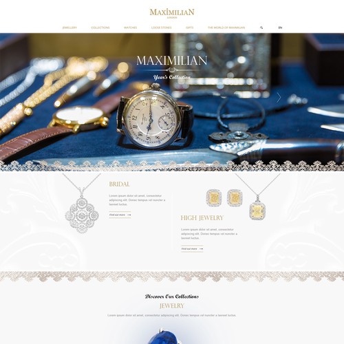 Creating Web Page for Maximilian Jewellery Website!