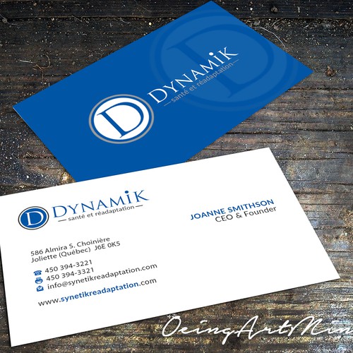 New business cards for a readaptation clinic