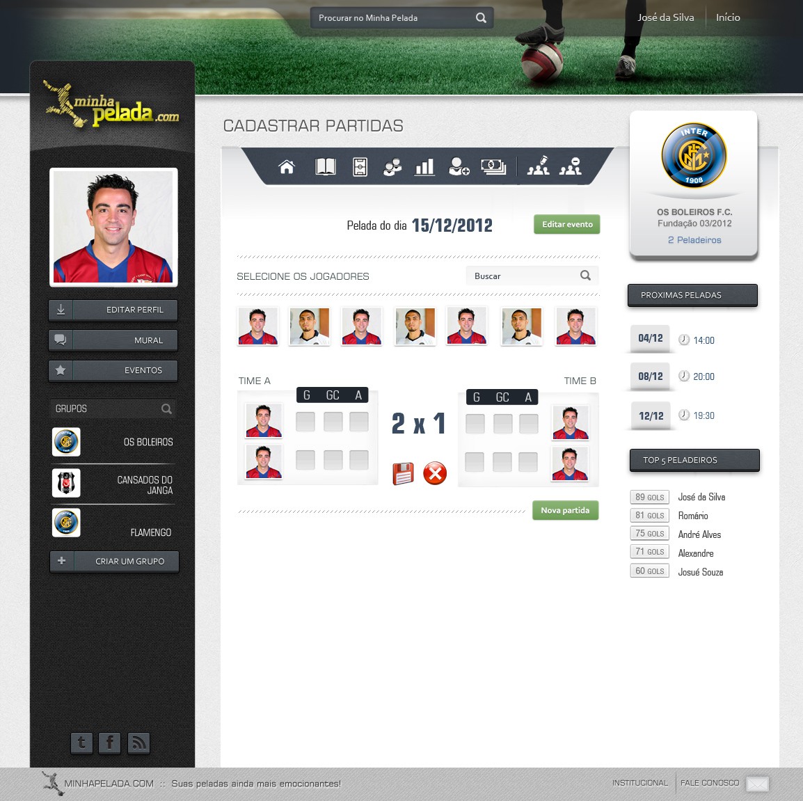 MinhaPelada.com needs a new website design