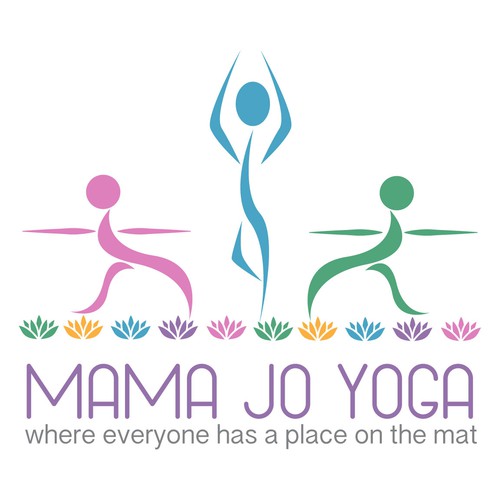 Playful & peaceful logo for adult & children yoga teacher