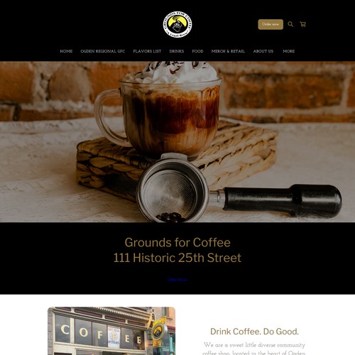 WEBSITE DESIGN FOR CAFE - GROUND FOR COFFEE