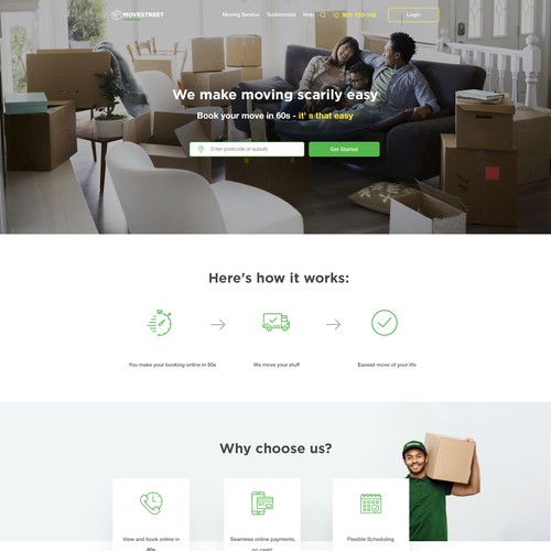 Web design for moving company