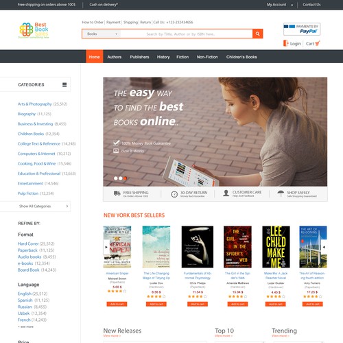 Landing Page for book sales