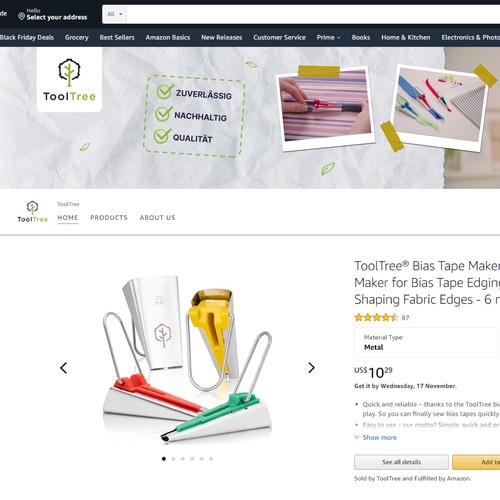 Amazon store banner design