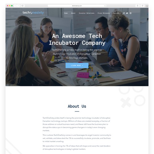 WordPress site design for an Innovative Tech Company