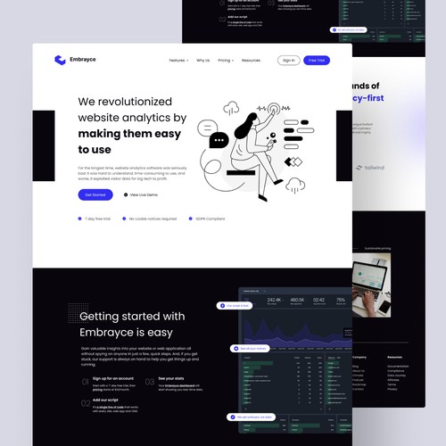 Embrayce Landing page