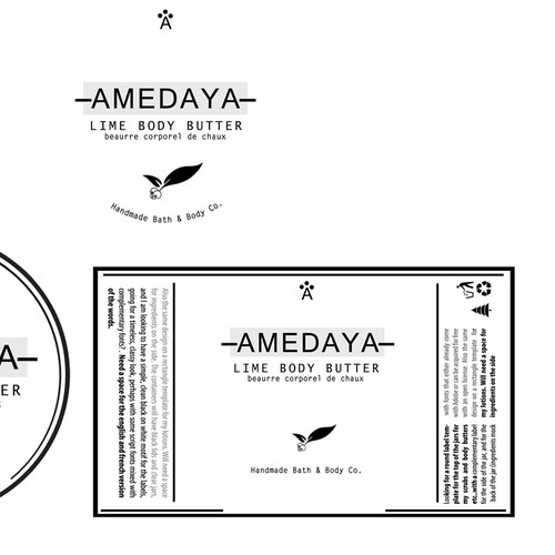 Simple, Clean Label Design for Bath & Body Company 