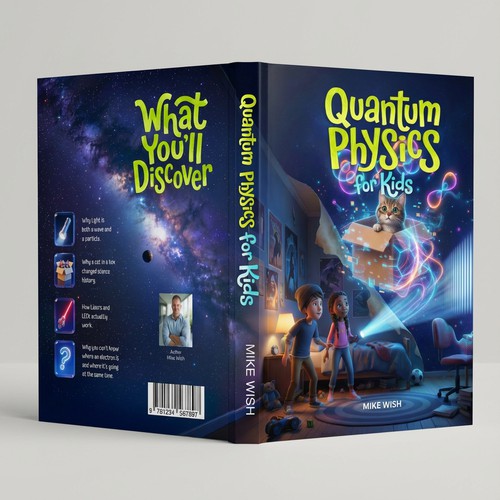 Quantum Physics for Kids" - Full Book Cover Design