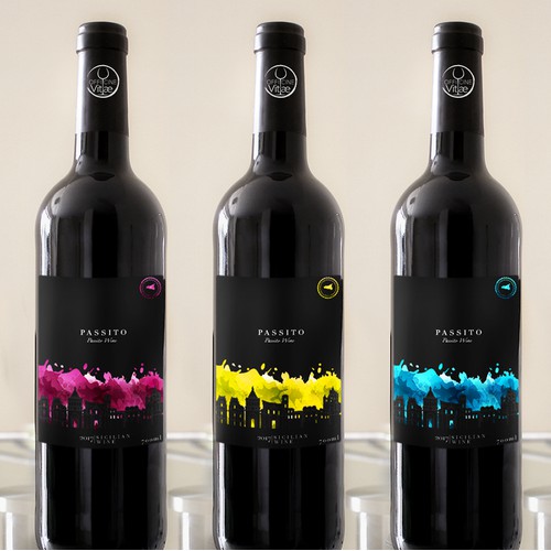 Colorful Label for Sicilian Wine