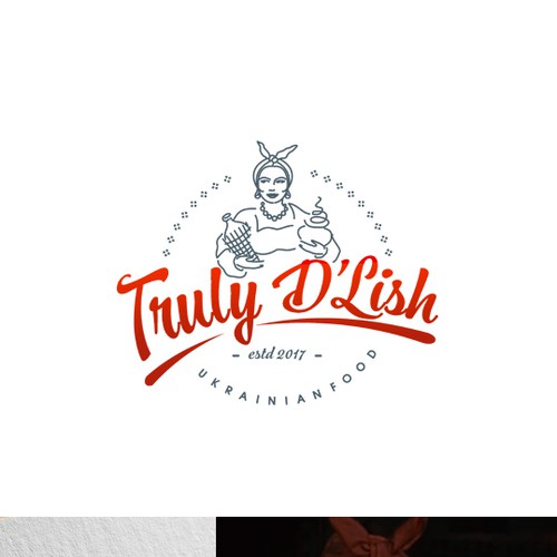 Design logo for Truly D’Lish that specializes in Ukrainian Food
