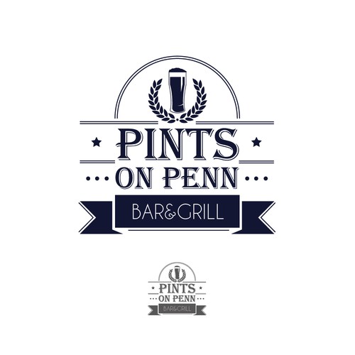 Create a business logo for a neighborhood bar and grill