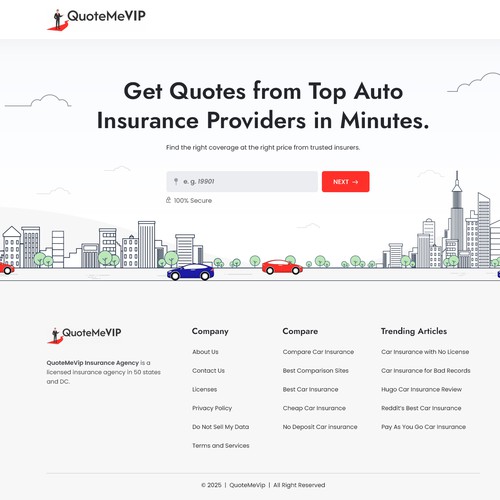 Perfessional and Responsive Auto Insurance Lead Form Page Design