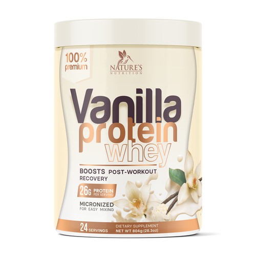 Label design for Vanilla Protein Whey