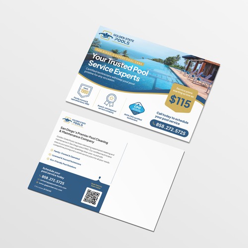 Golden State Pools — Direct Mail Postcard