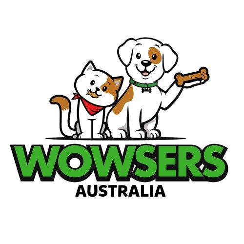Logo: Wowsers treats. Best for your cute pets