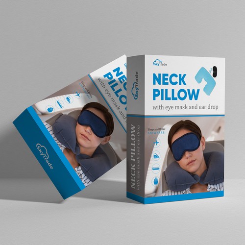  Box design for neck pillow set