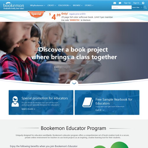 educational landing page