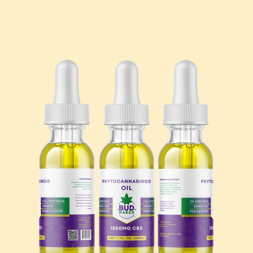 Design an eye-catching modern label for a CBD tincture (ongoing label support needed)