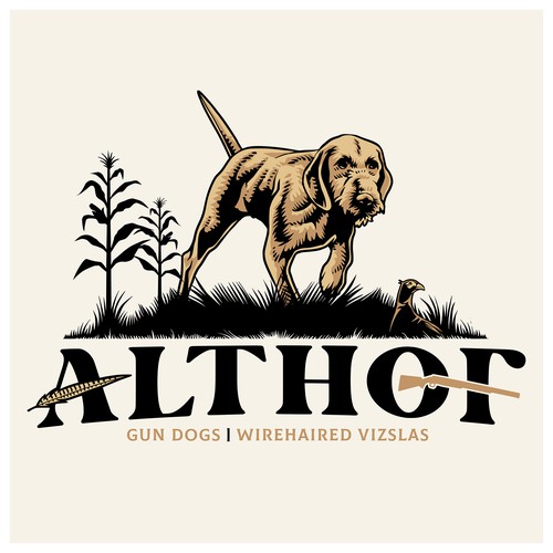 ALTHOF-GUN DOGS-WIREHAIRED VIZLAS LOGO DESIGN