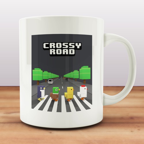 crossy road mug design
