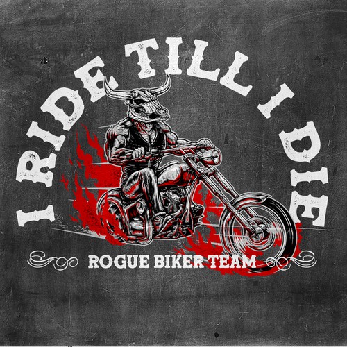 T-shirt design for Rogue Biker Team