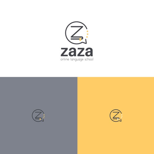 ZaZa logo for online languge school.