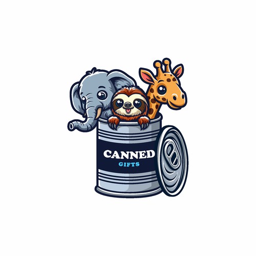 Canned Gifts - Whimsical Animal Pet Food Logo