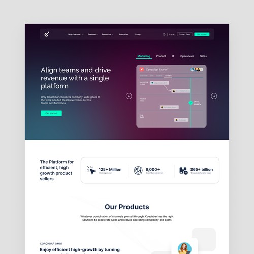 Coachbar Landing Page Design