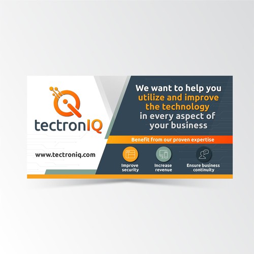 Simple trade show banner for technology company