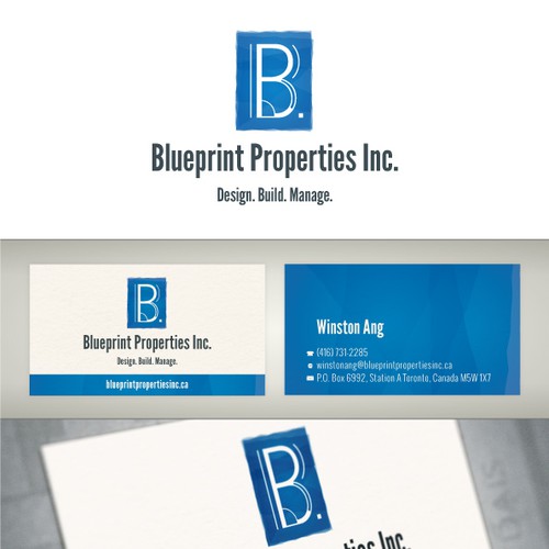 Design a new logo and business card for Blueprint Properties Inc.