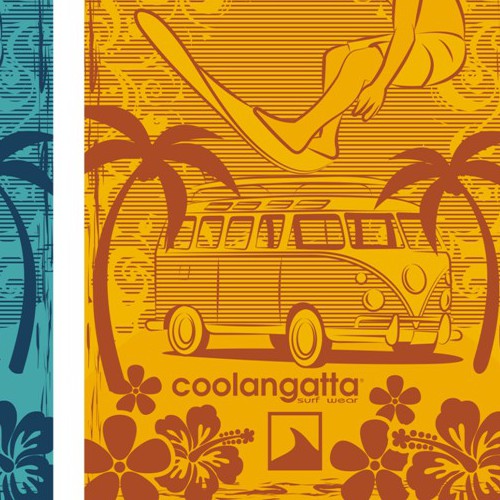 Towel surf&beach design for "Coolangatta". 10 winners. Brief English and Spanish
