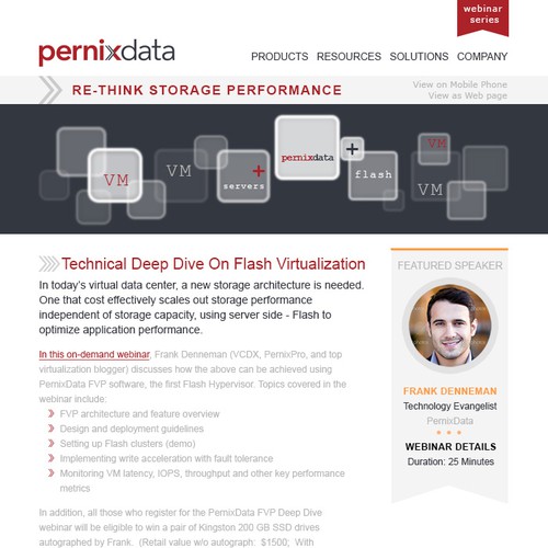 Create an attendee driving masterpiece for PernixData