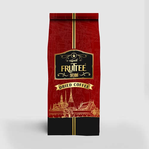 dried coffee packaging concept