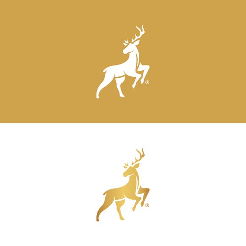 The Golden Reindeer Logo Concept