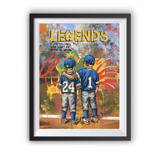 Baseball art painting 
