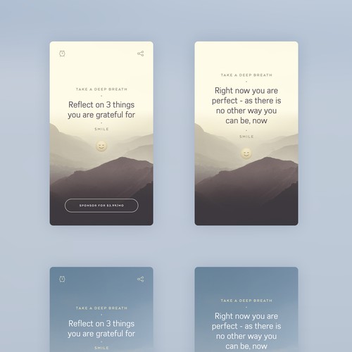 Meditation app design