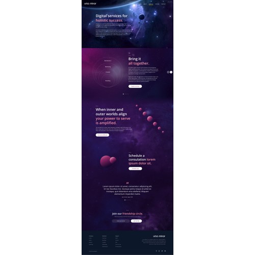 Space Theme Web Design