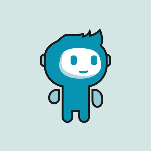 Dosu AI chat bot character mascot design.