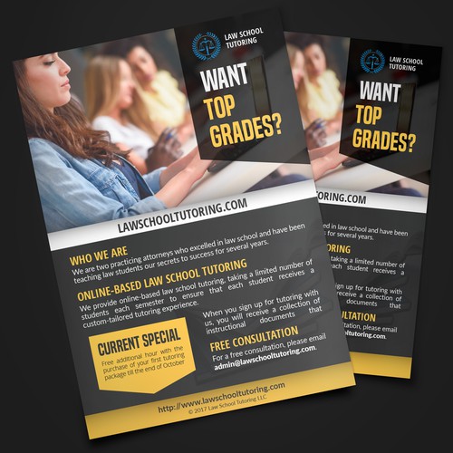 Flyer concept for online-based tutoring