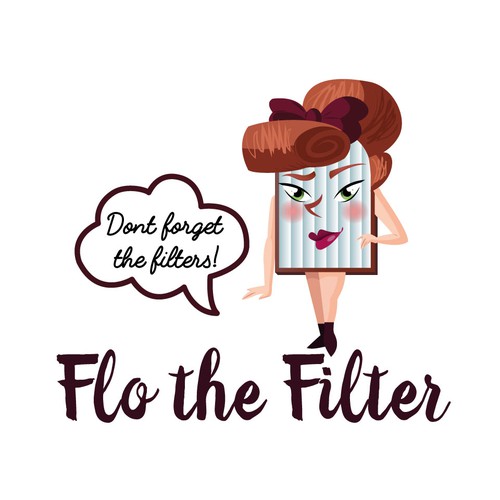 Logo in pin-up style