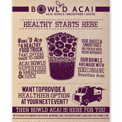 Bowl'd Acai Organic Chic Flyer