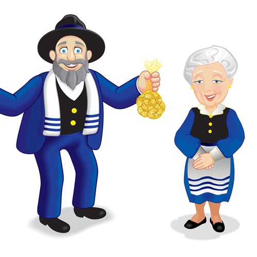  Illustration of Jewish Grandmother: Bubbe 