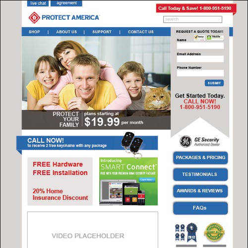 Protect America needs a new website design