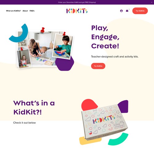 Playful Online Store for KidKits - Squarespace Website Design